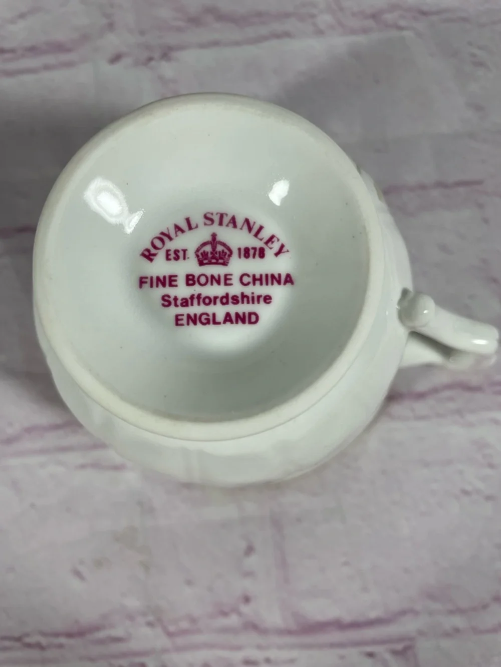 Vintage Royal Stanley Purple Pansies Teacup and Saucer Set England